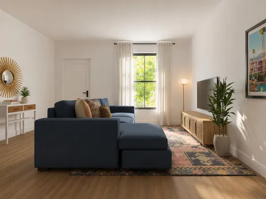 Living Room · Eclectic designed by Sarah