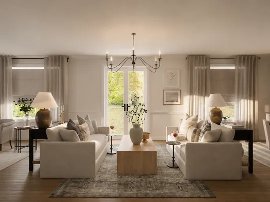 Living Room · Warm Transitional designed by Ivanna