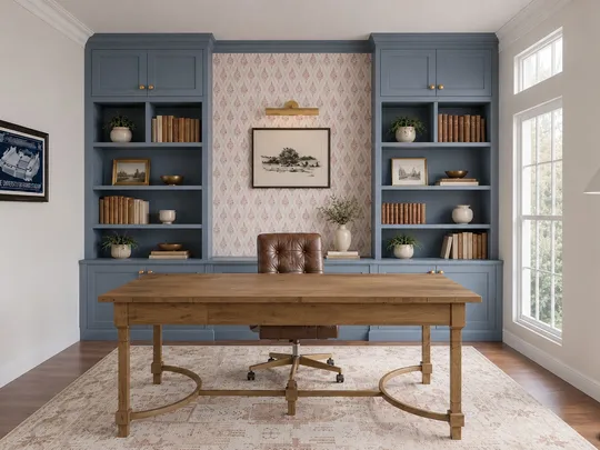 Office · Warm Transitional designed by Sarah