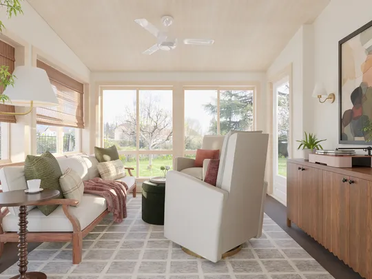 Living Room · Transitional designed by Rachel