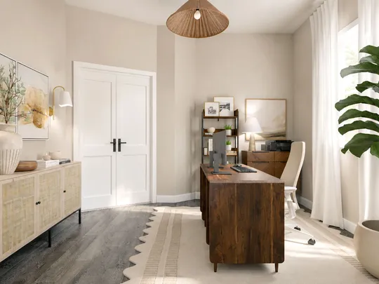 Office · Warm Transitional designed by Montserrat