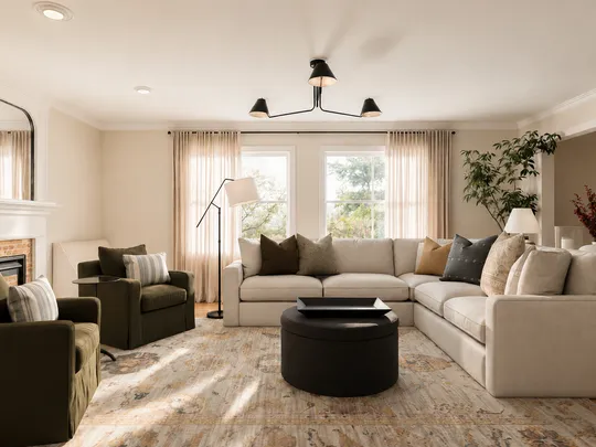Living Room · Transitional designed by Malena