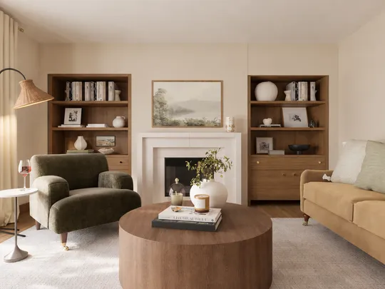 Living Room · Warm Transitional designed by Andrea