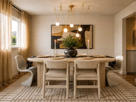 Dining Room · Contemporary Luxe designed by Erin