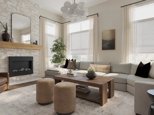 Living Room · Contemporary designed by Emilee