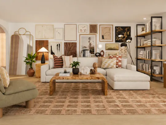 Living Room · Eclectic designed by Karley