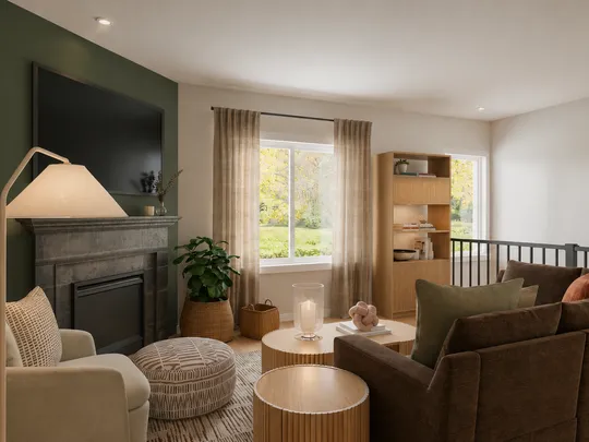Living Room · Midcentury Modern designed by Katherin