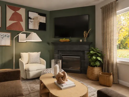 Living Room · Midcentury Modern designed by Katherin