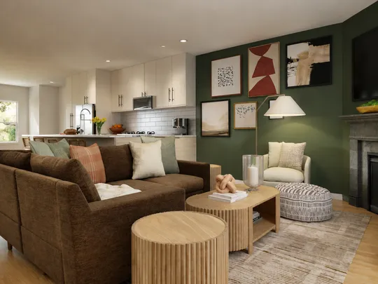 Living Room · Midcentury Modern designed by Katherin