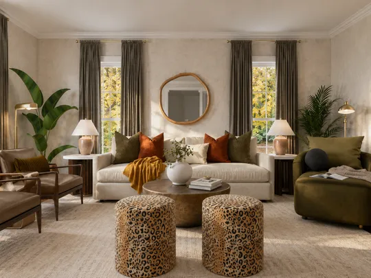 Living Room · Transitional designed by Julieta