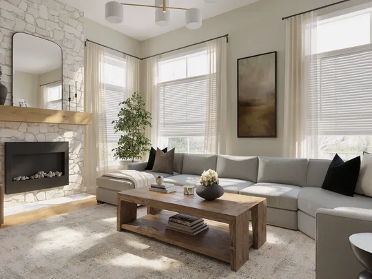 Living Room · Contemporary designed by Emilee