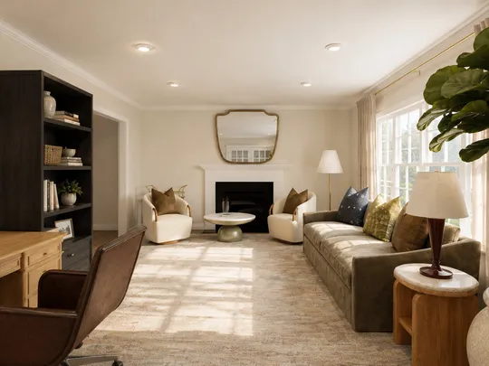 Living Room · Warm Transitional designed by Malena