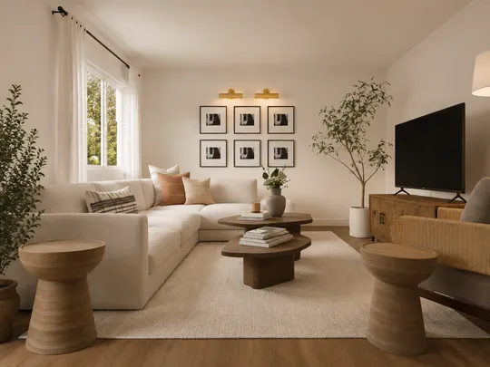 Living Room · Organic Modern designed by Ana