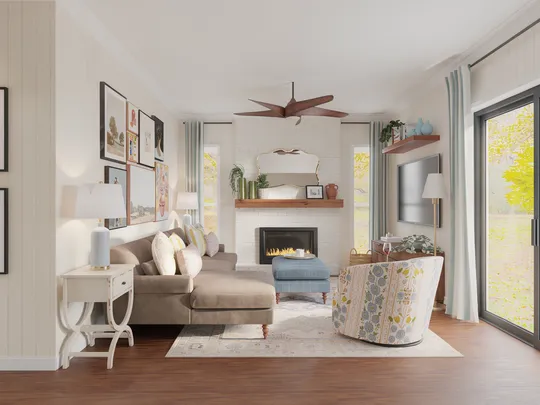 Living Room · Traditional designed by Ivan