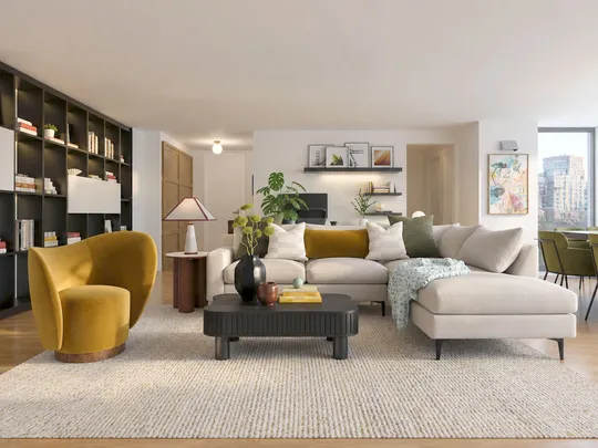 Living Room · Midcentury Modern designed by Montserrat