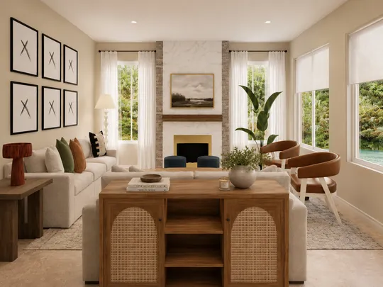 Living Room · Contemporary designed by Cami