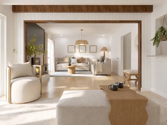 Living Room · Organic Modern designed by Pamela