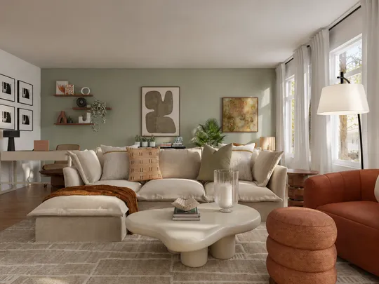 Living Room · Contemporary designed by Katherin