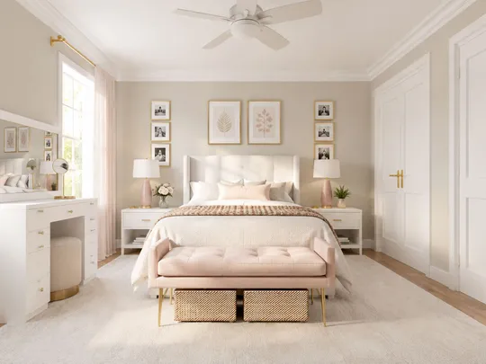 Bedroom · Warm Transitional designed by Montserrat