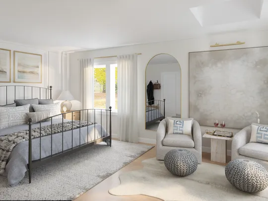 Bedroom · Transitional designed by Jamie