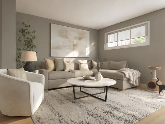 Living Room · Contemporary designed by Emilee