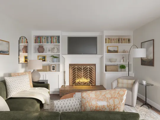 Living Room · Modern Cottage designed by Ariel
