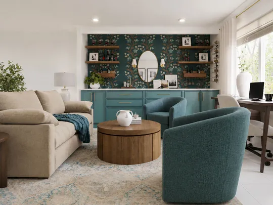 Office · Warm Transitional designed by Montserrat