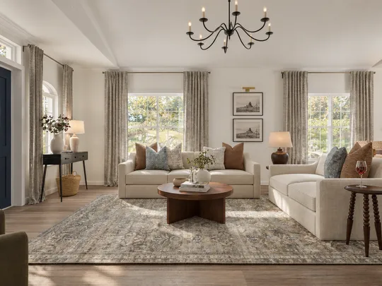 Living Room · Transitional designed by Andrea