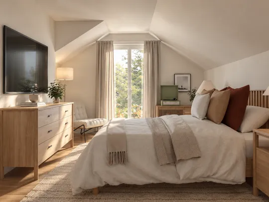 Bedroom · Transitional designed by Luis
