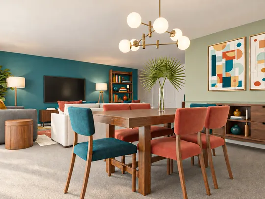 Living Room · Midcentury Modern designed by Emmanuel