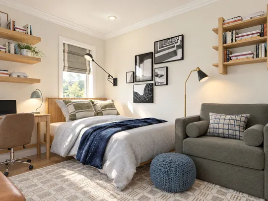 Bedroom · Midcentury Modern designed by Montserrat