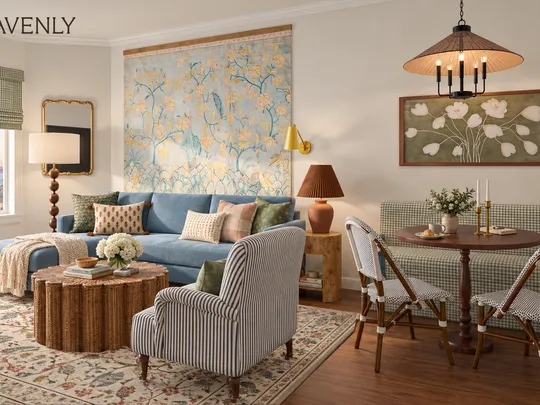 Living Room · Modern Cottage designed by Yoseika