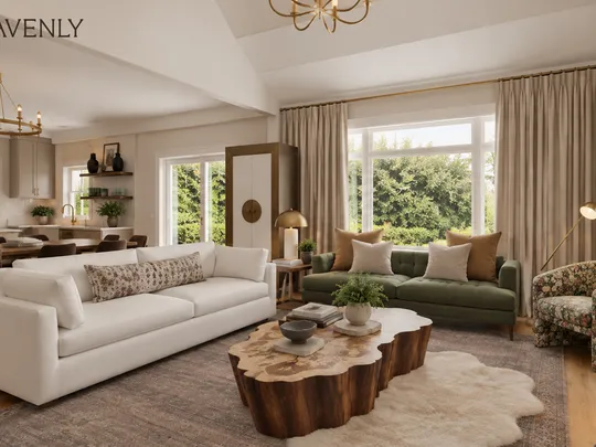 Living Room · Organic Modern designed by Yoseika