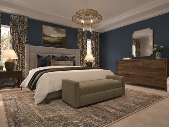 Bedroom · Warm Transitional designed by Sofia