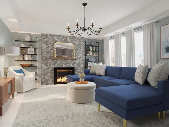 Living Room · Contemporary designed by Rachel