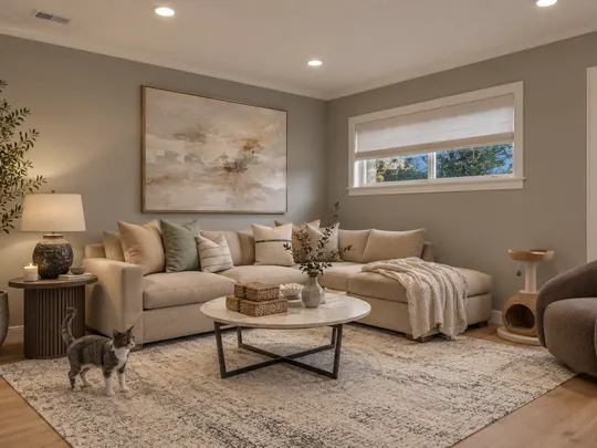 Living Room · Contemporary designed by Emilee