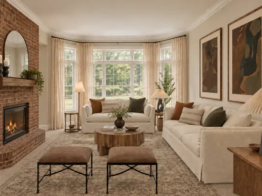 Living Room · Warm Transitional designed by Alejandra