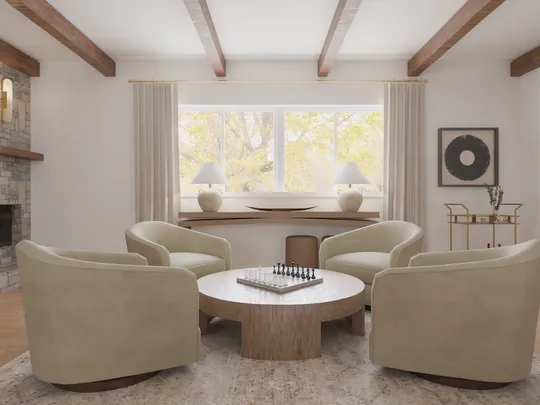 Living Room · Farmhouse designed by Jacqueline