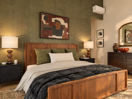 Bedroom · Transitional designed by Katherin