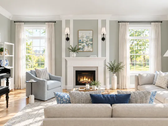 Living Room · Traditional Charm designed by Ariel