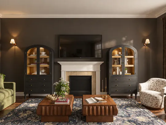 Living Room · Warm Transitional designed by Maria