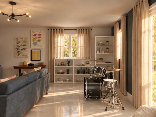 Playroom · Midcentury Modern designed by Katherin