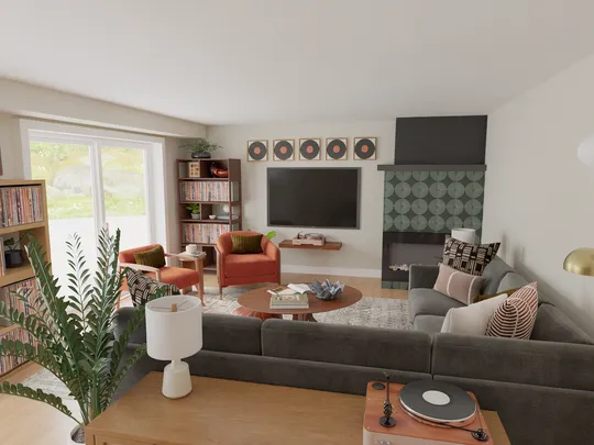 Living Room · Organic Modern designed by Brooke