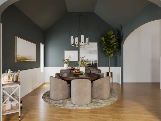 Dining Room · Warm Transitional designed by Maria