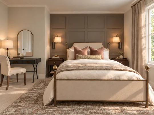 Bedroom · Warm Transitional designed by Jaime
