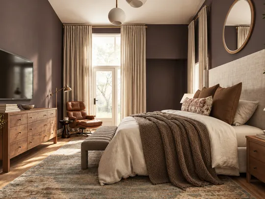 Bedroom · Transitional designed by Anny