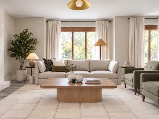 Living Room · Transitional designed by Sarah