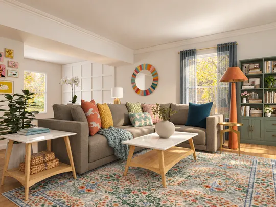 Living Room · Midcentury Modern designed by Julieta