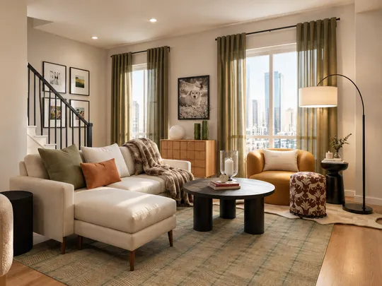 Living Room · Eclectic designed by Katherin