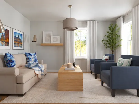 Living Room · Contemporary designed by Abigail